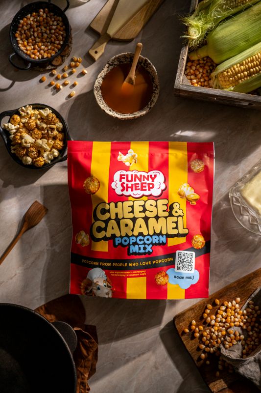 MIX попкорну в карамелі та попкорну з сиром