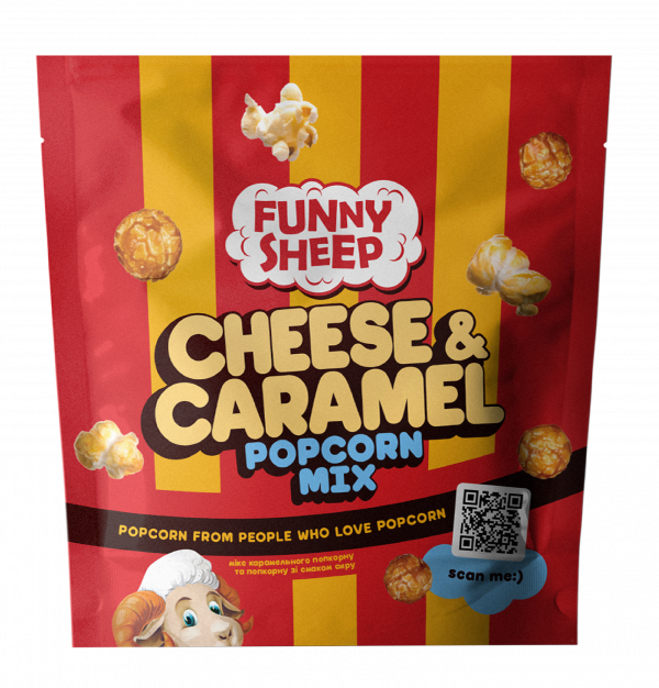 MIX попкорну в карамелі та попкорну з сиром