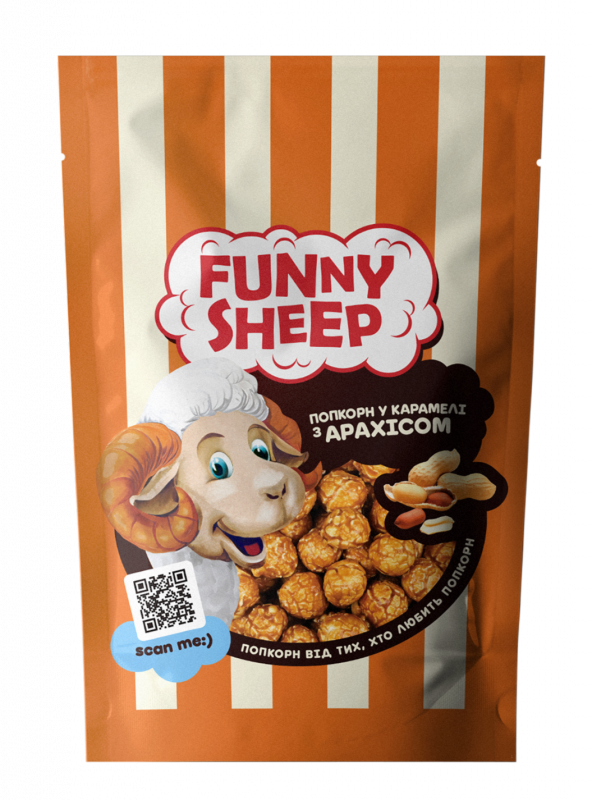 Попкорн у карамелі з арахісом